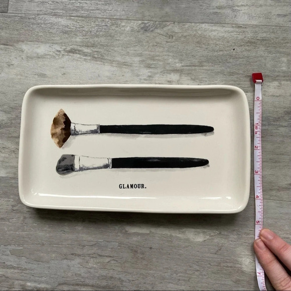 Ceramic Dish Brush Home Decor Makeup Tray Artisan Collection GLAMOUR Rae Dunn - Picture 5 of 7